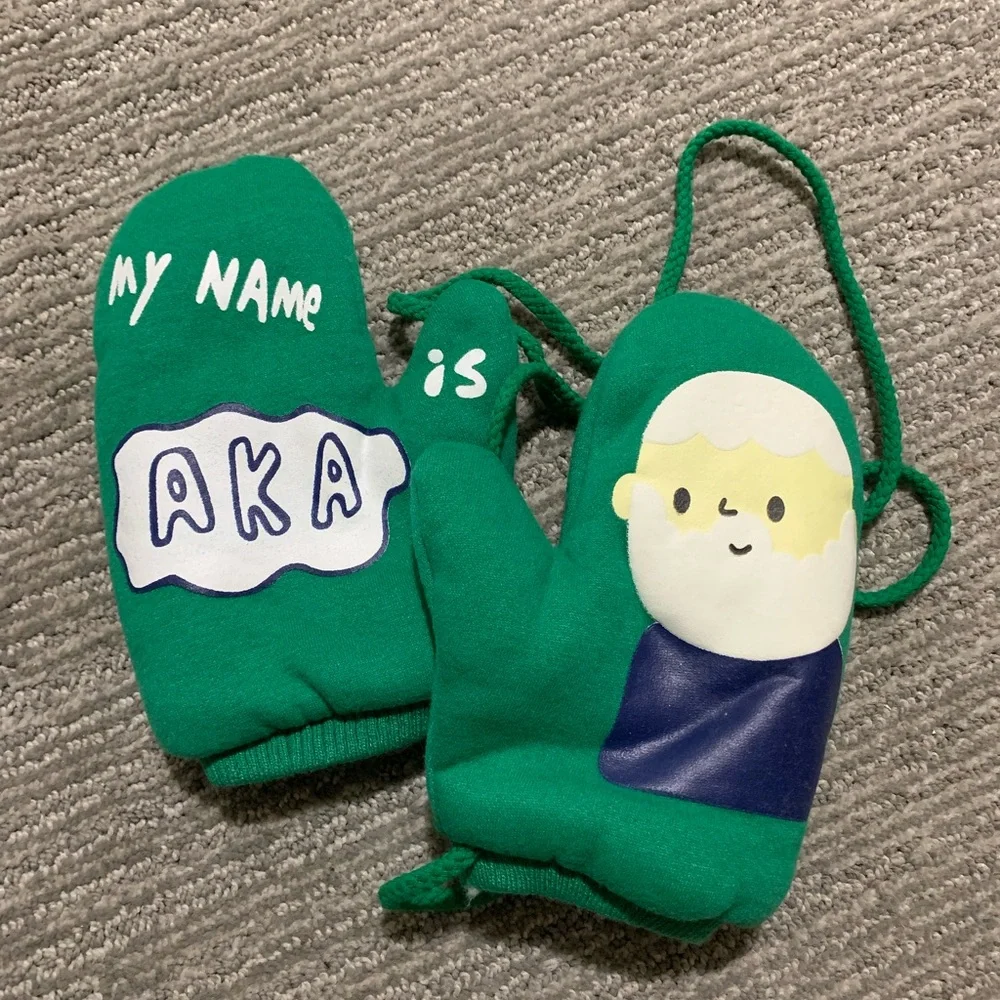 “My Name is AKA” Cartoon Kids Mittens